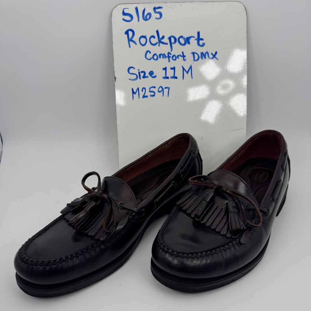 Rockport Comfort DMX Mens Brown Leather Tassel Loafer Dress Shoes Size  11M‎